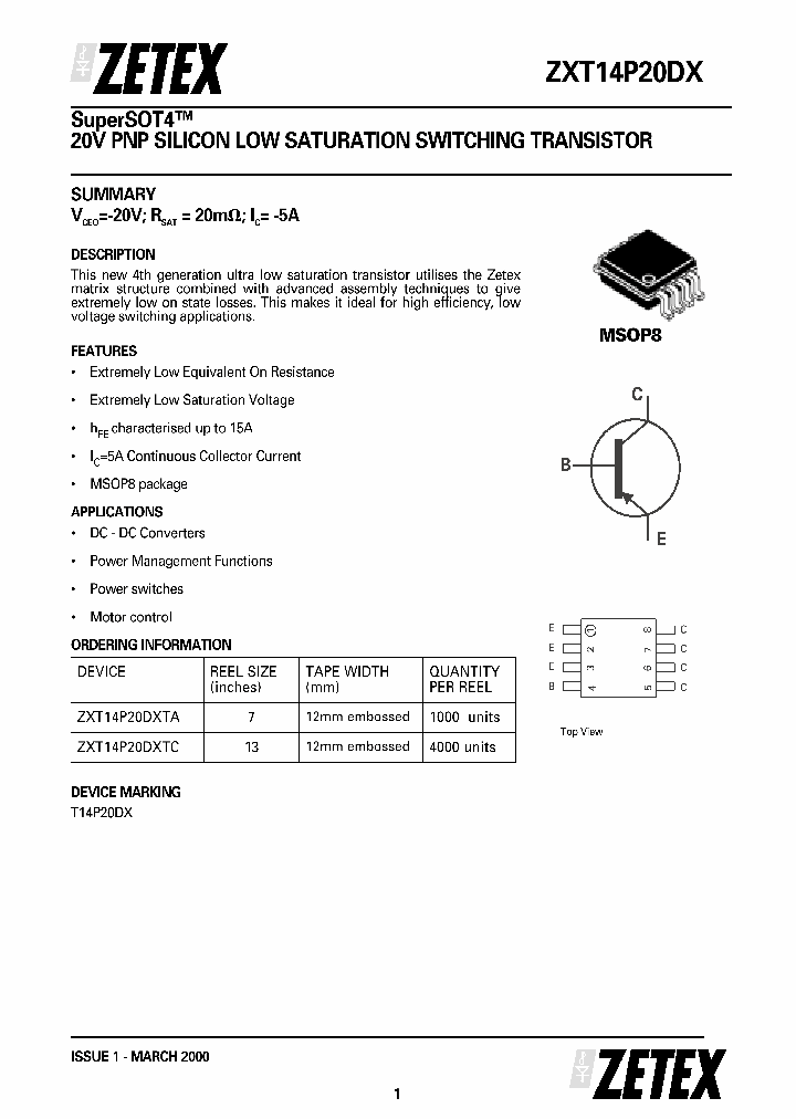 ZXT14P20DX_514236.PDF Datasheet