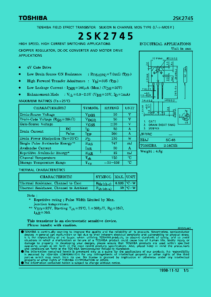 2SK2745_722630.PDF Datasheet