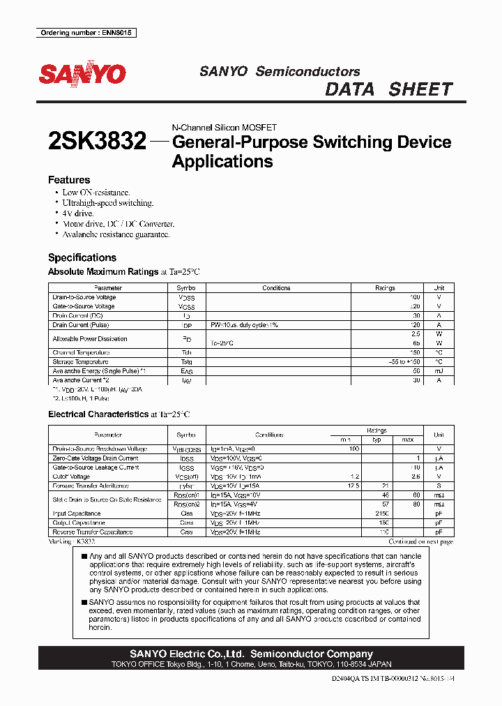 2SK3832_729870.PDF Datasheet