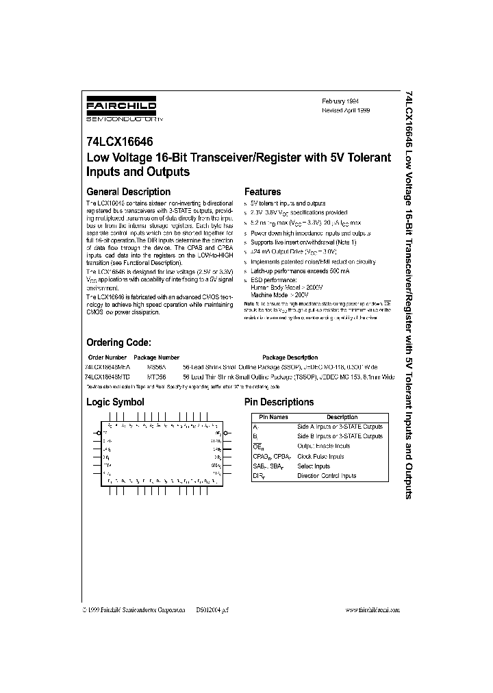 74LCX16646_27893.PDF Datasheet