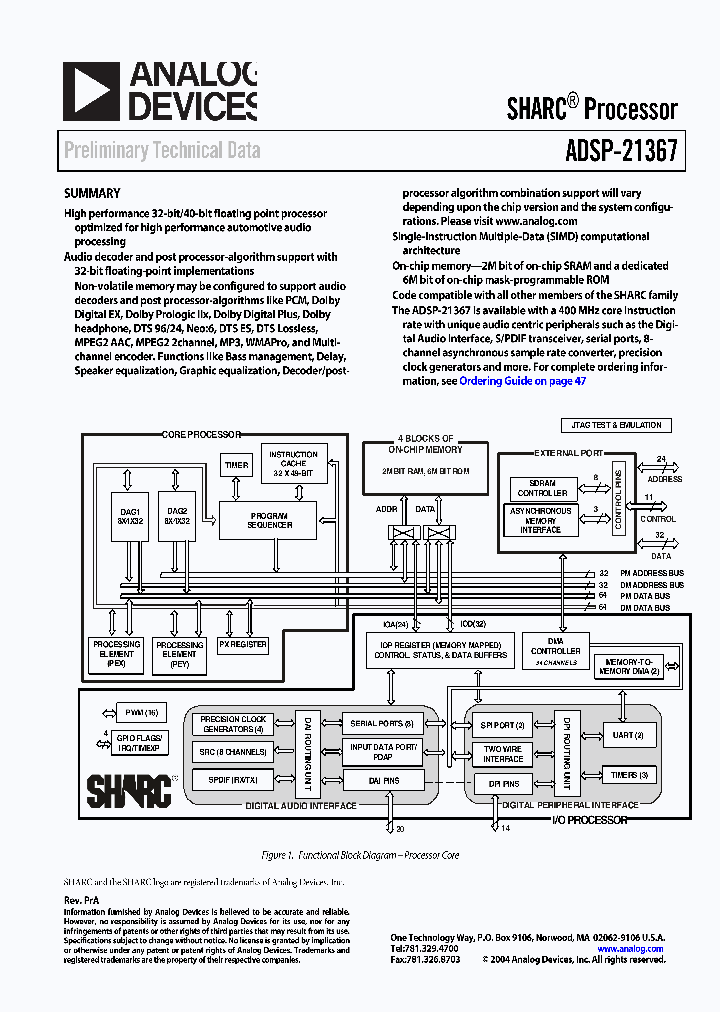 ADSP-21367_674455.PDF Datasheet