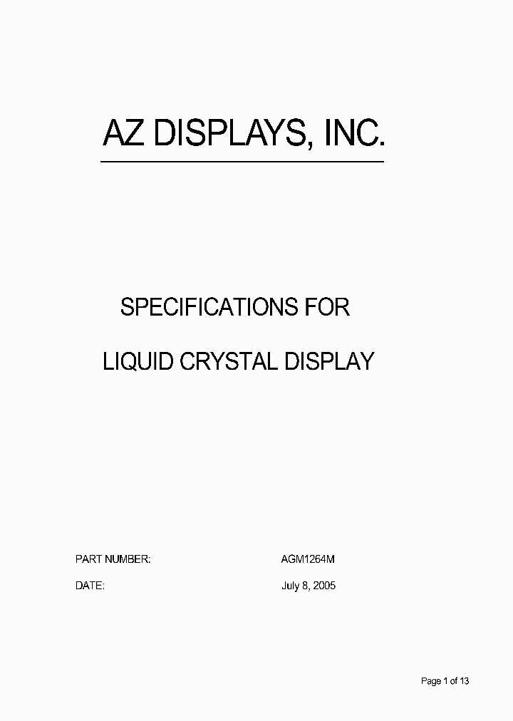 AGM1264M_752266.PDF Datasheet