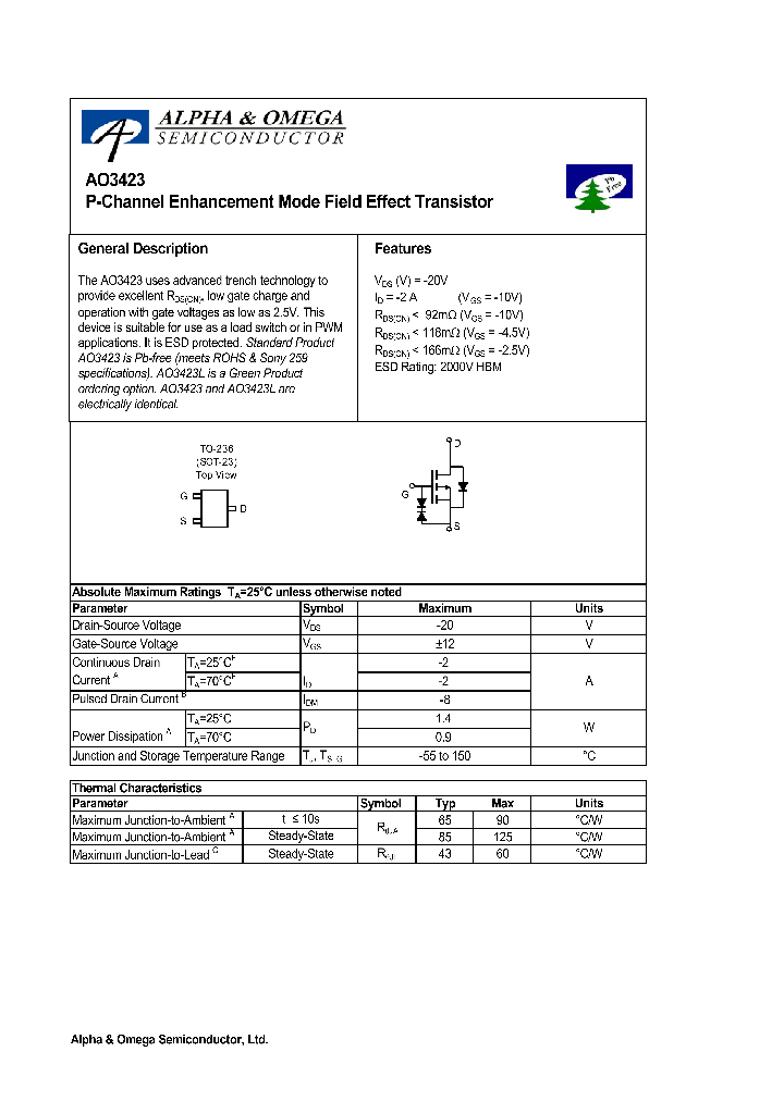 AO3423_650434.PDF Datasheet