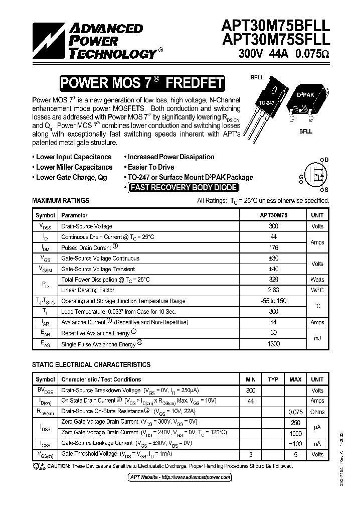 APT30M75BFLL_644306.PDF Datasheet