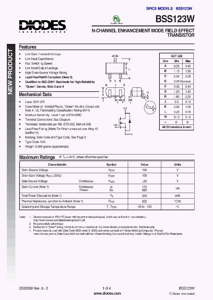 BSS123W1_727815.PDF Datasheet