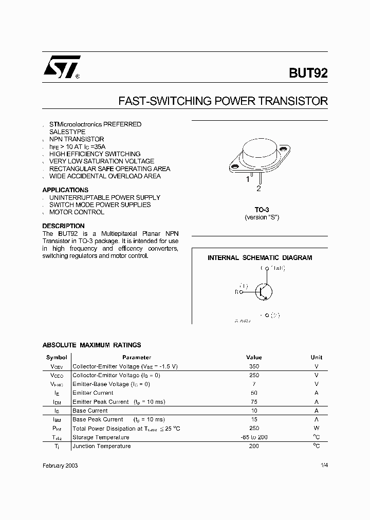 BUT9203_738346.PDF Datasheet