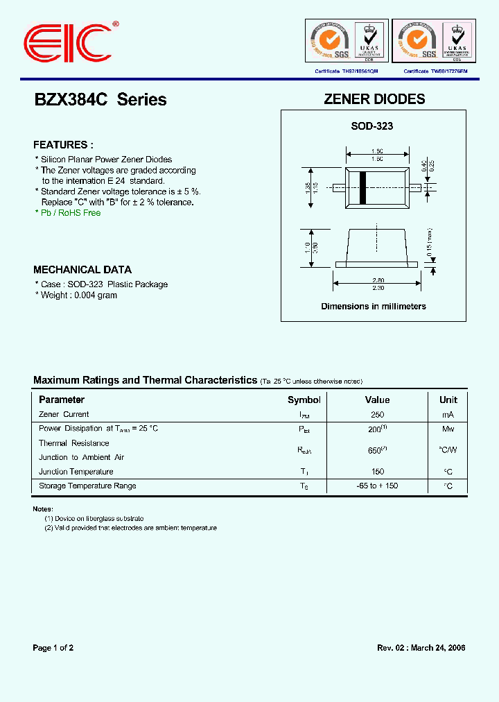 BZX384C3V0_632337.PDF Datasheet