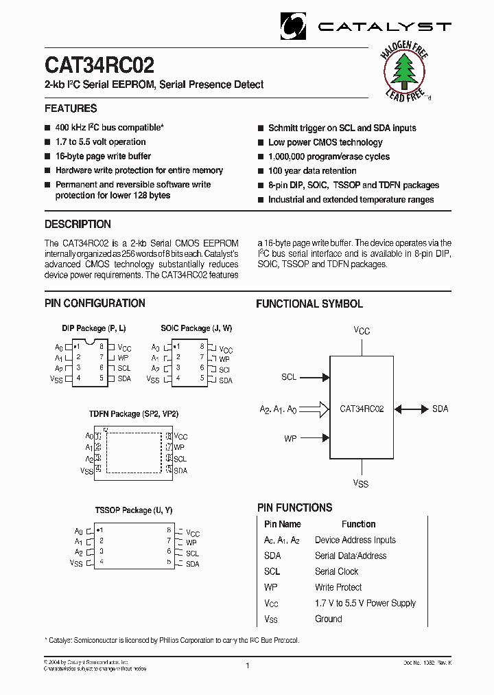 CAT34RC02SP2ITE13REV-E_753110.PDF Datasheet
