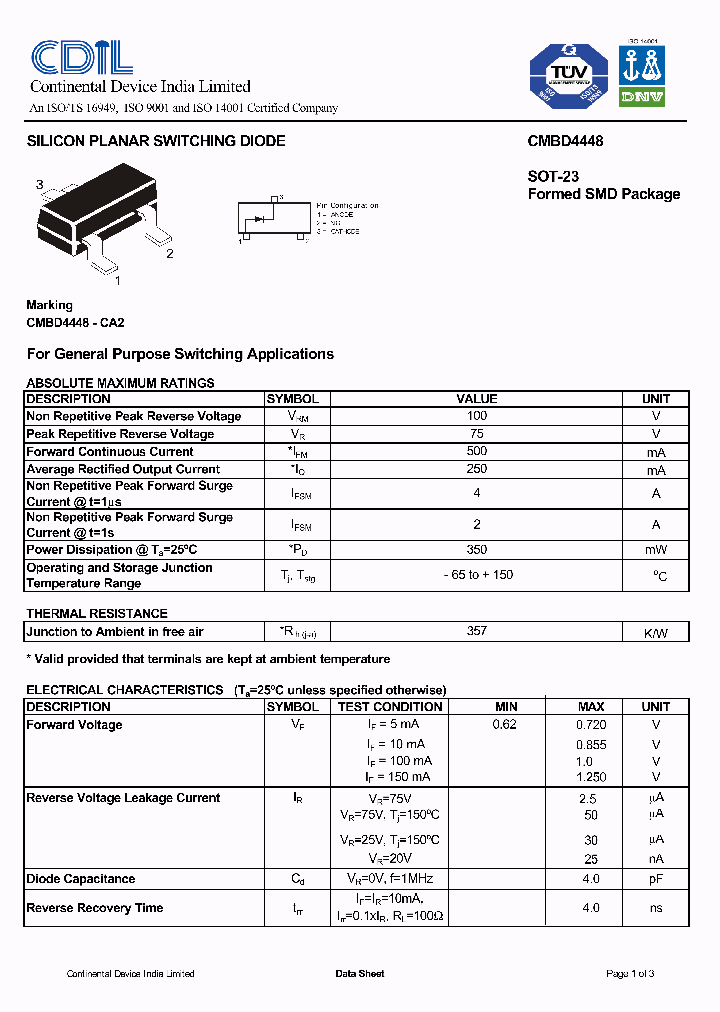 CMBD4448_633838.PDF Datasheet