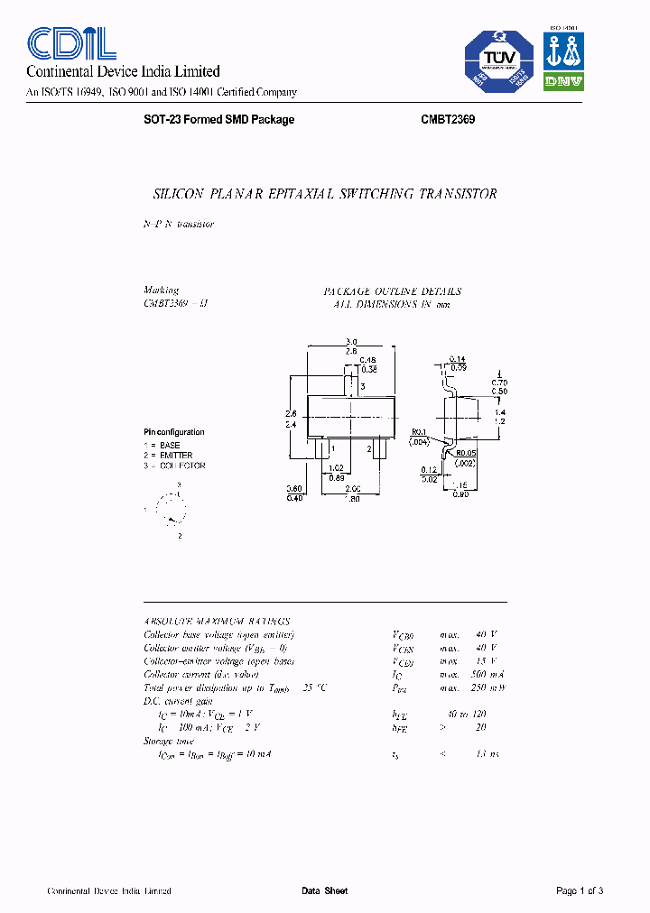 CMBT2369_633741.PDF Datasheet