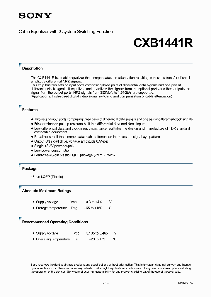 CXB1441R_730237.PDF Datasheet