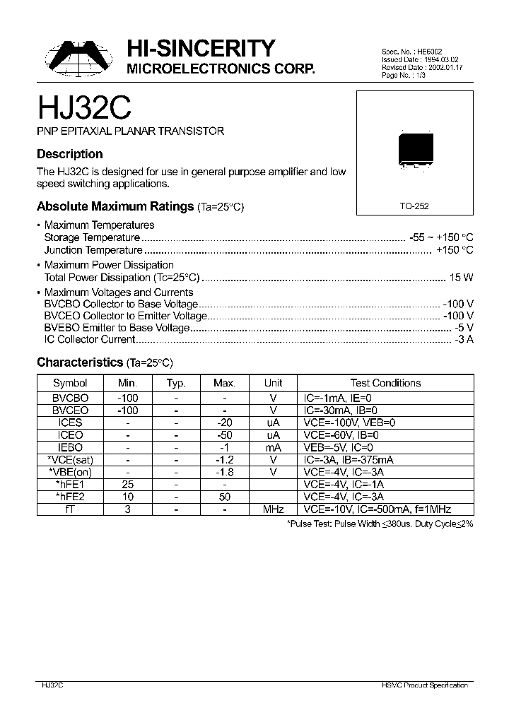 HJ32C_783439.PDF Datasheet