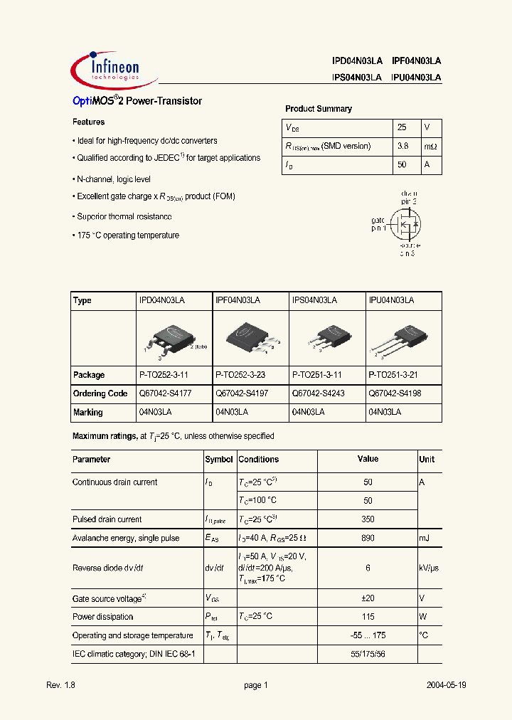 IPS04N03LA_121360.PDF Datasheet