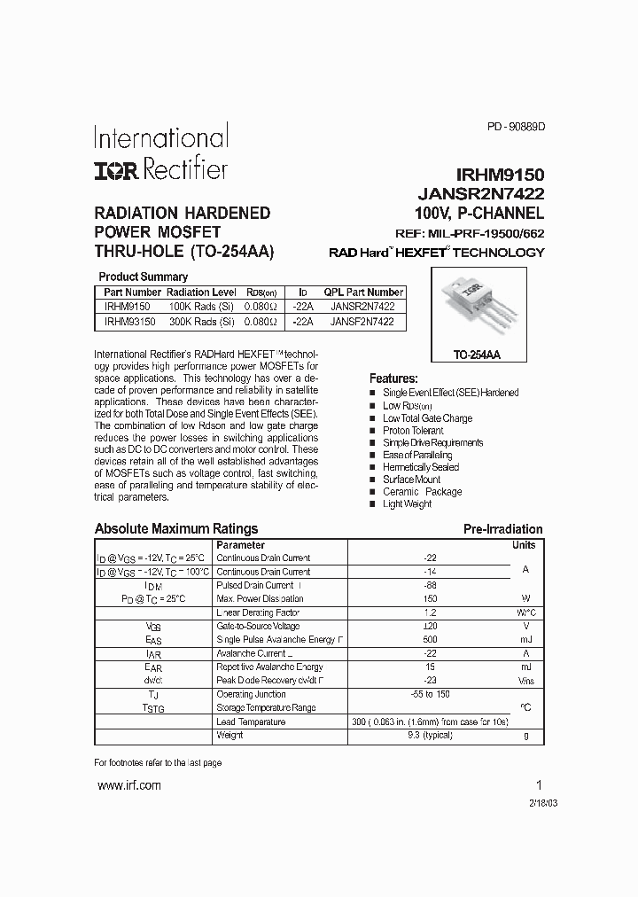 JANSF2N7422_389319.PDF Datasheet