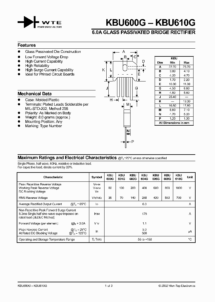 KBU601G_559875.PDF Datasheet