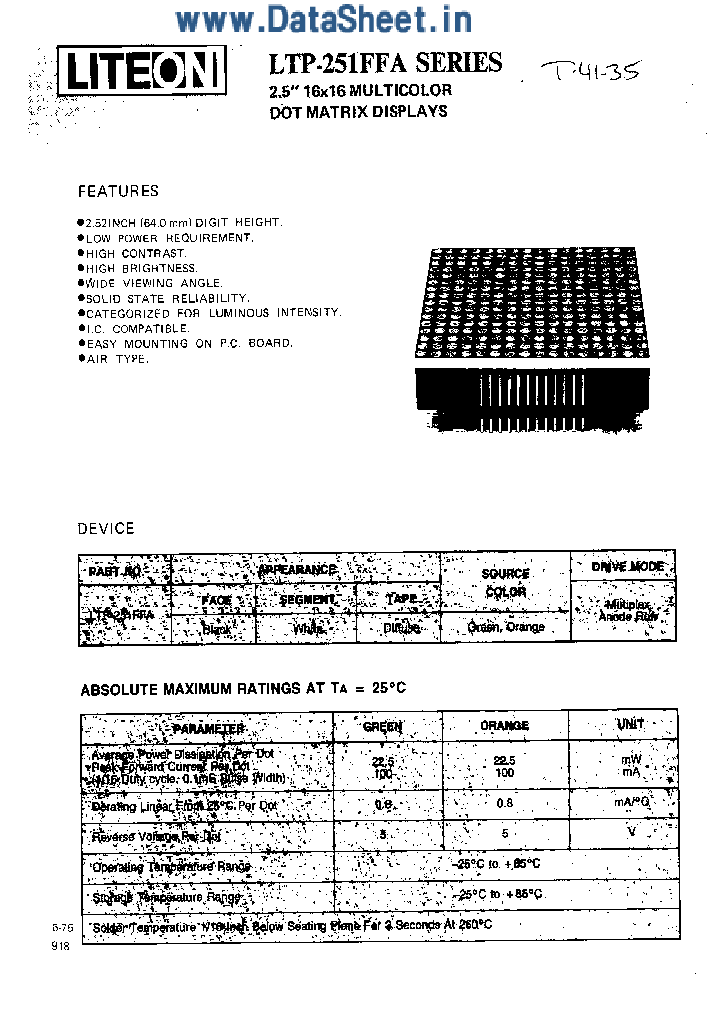 LTP251FFA_639462.PDF Datasheet