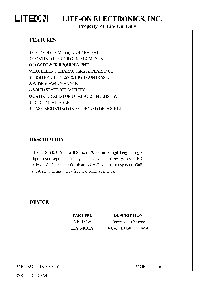 LTS-3403LY_612698.PDF Datasheet