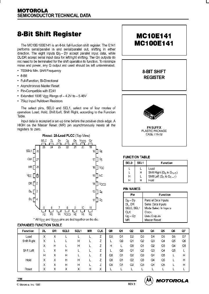 MC10E141_88320.PDF Datasheet