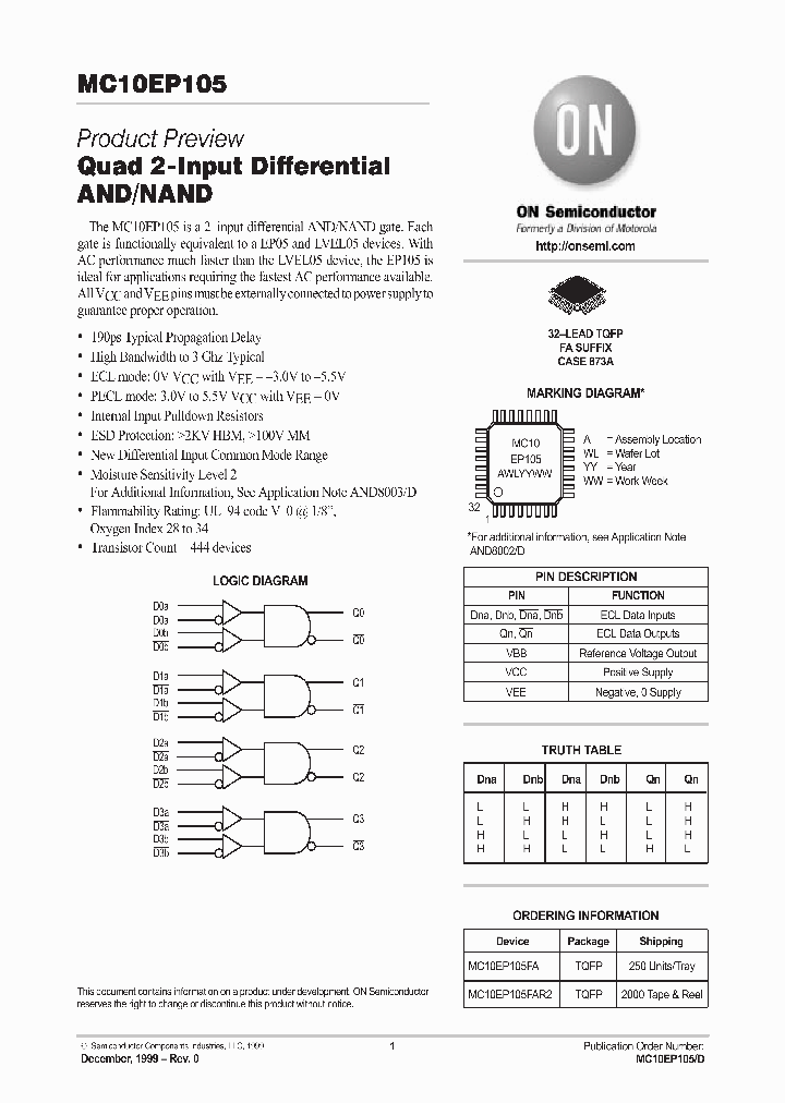 MC10EP105_83861.PDF Datasheet