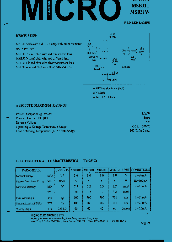 MSB31_342712.PDF Datasheet