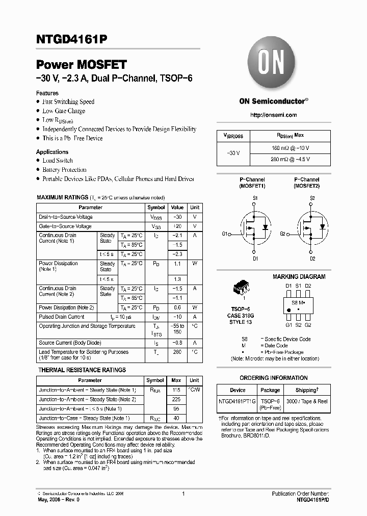 NTGD4161P_755123.PDF Datasheet