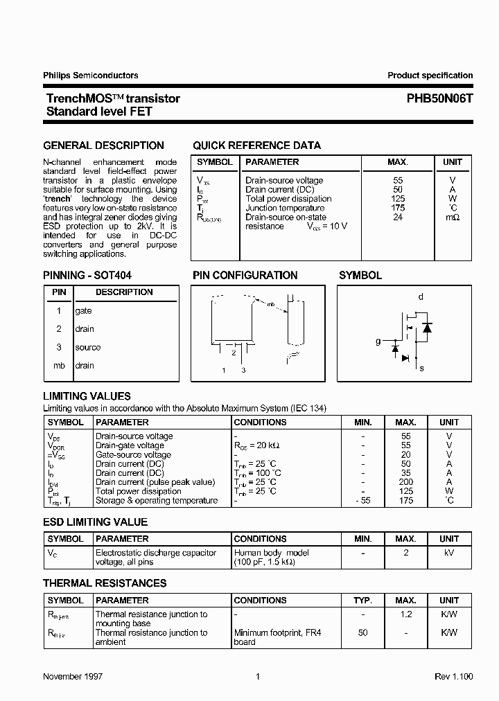 PHB50N06T_743561.PDF Datasheet