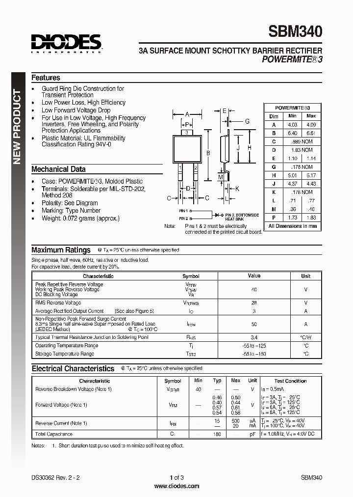 SBM340_726978.PDF Datasheet
