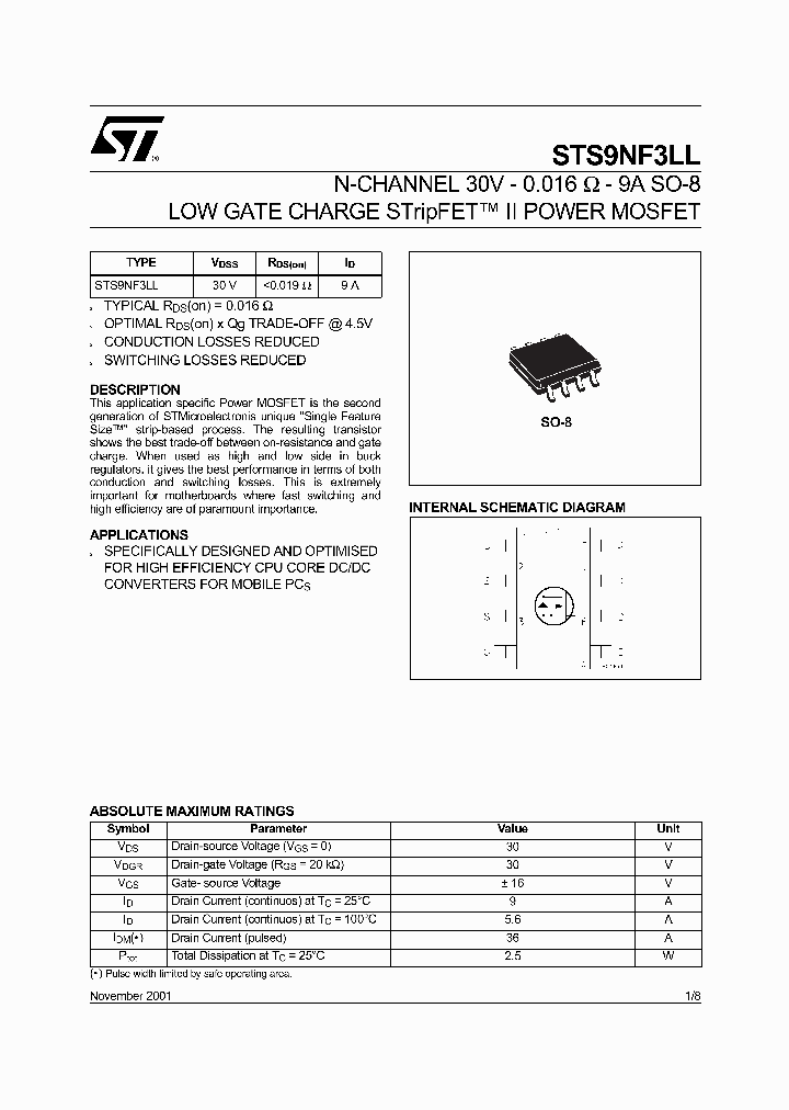 STS9NF3LL_589391.PDF Datasheet