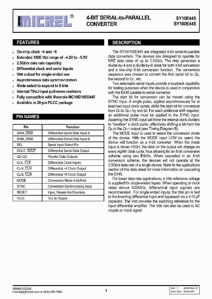 SY100E445_760990.PDF Datasheet