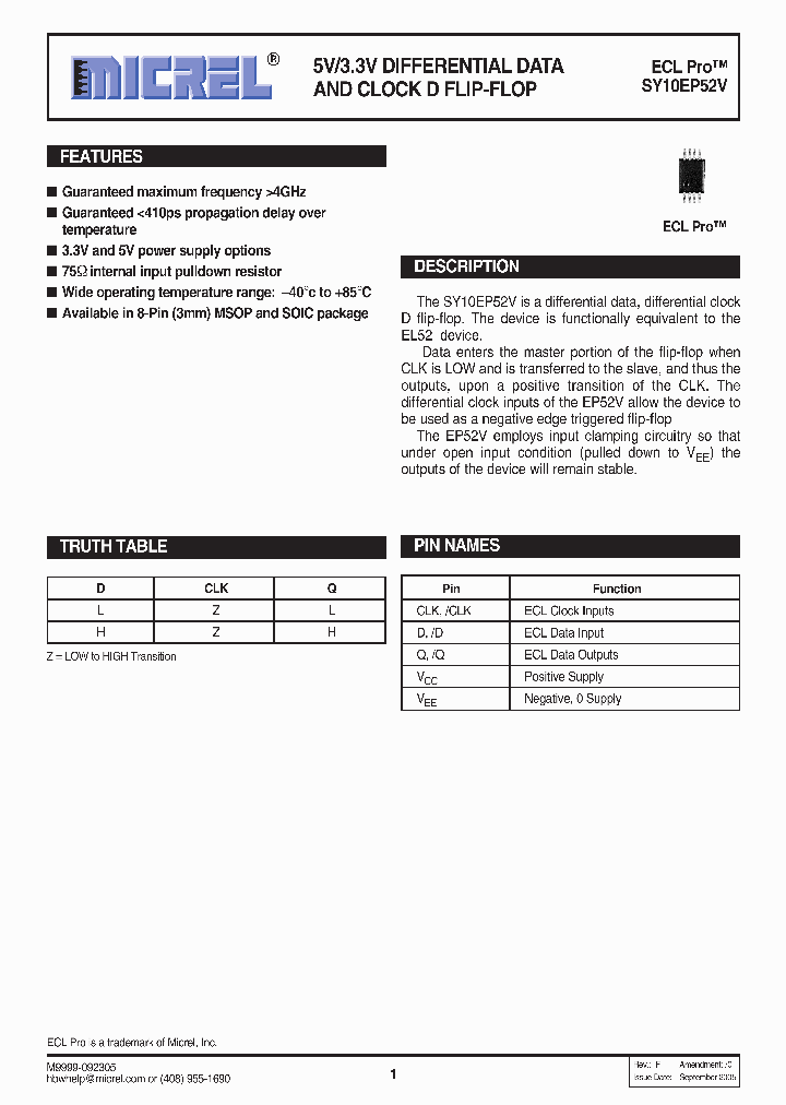 SY10EP52VZCTR_757797.PDF Datasheet