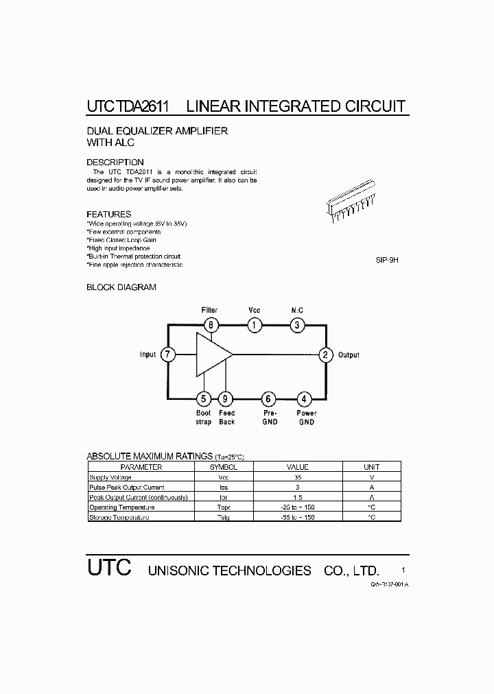 TDA2611_561540.PDF Datasheet