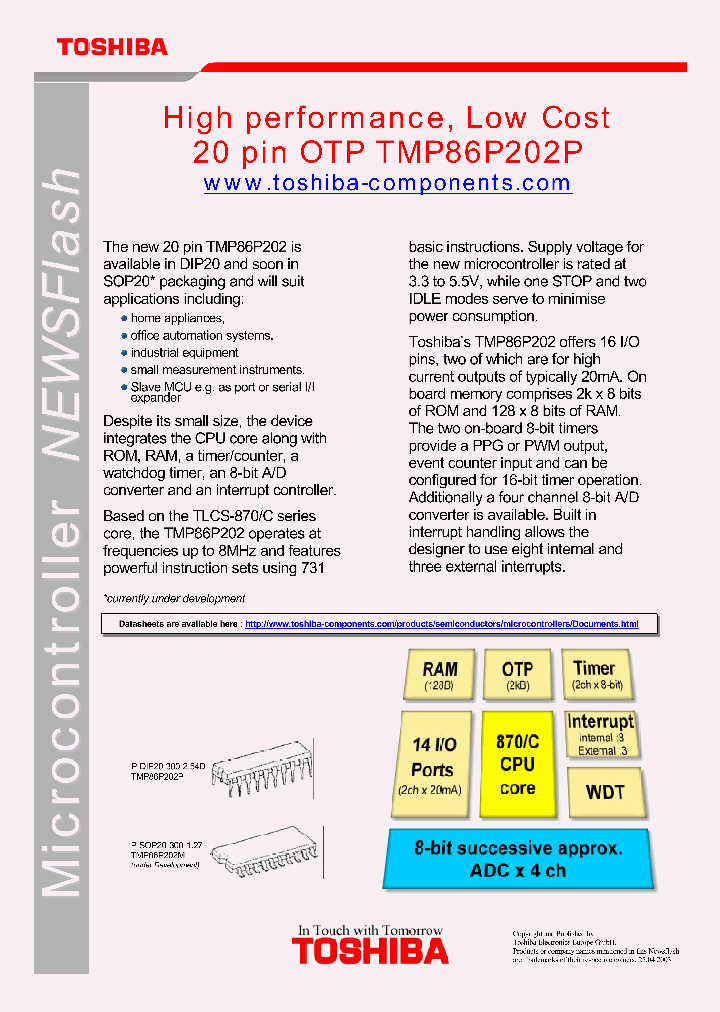 TMP86P202P_196073.PDF Datasheet