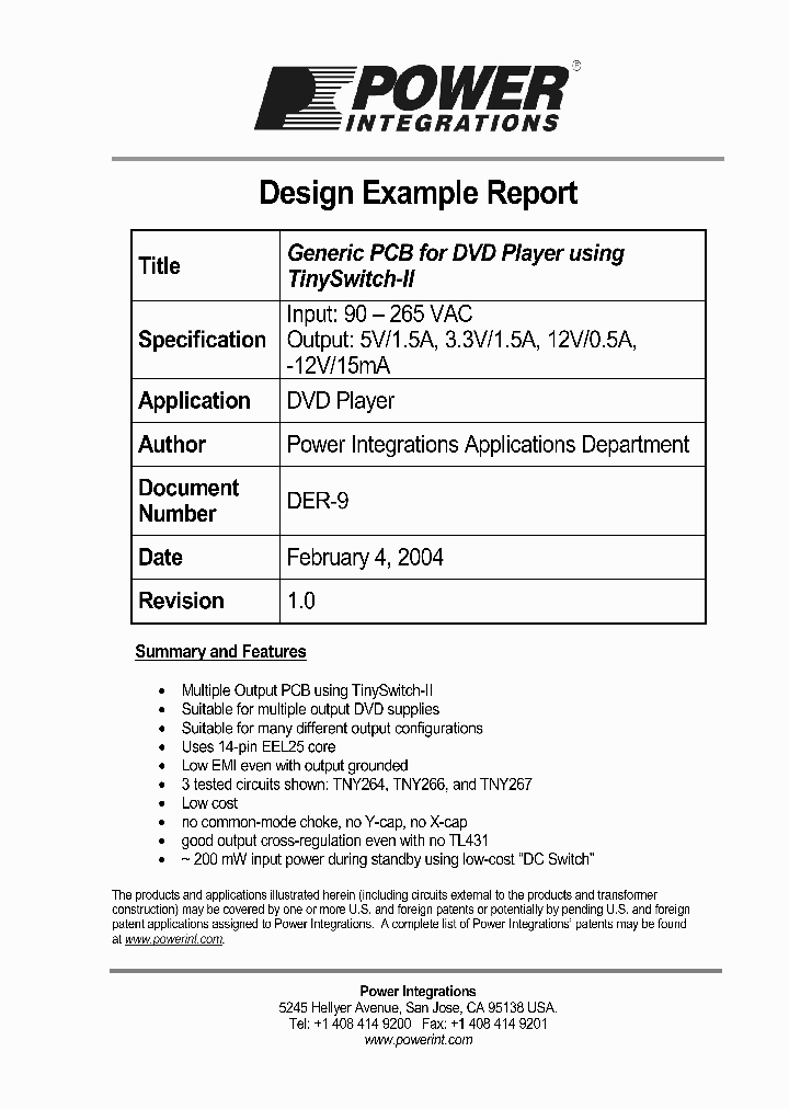 TNY2641_742997.PDF Datasheet