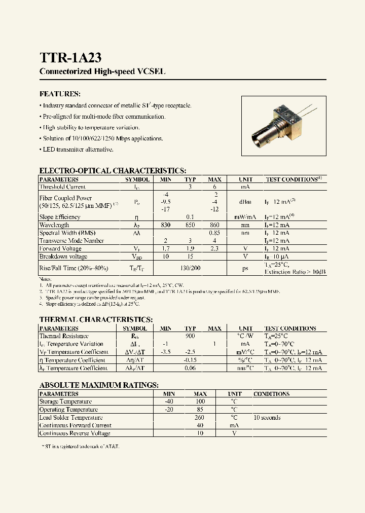 TTR-1A23_663265.PDF Datasheet