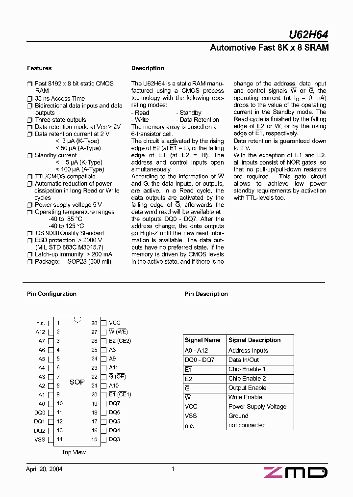 U62H64SA35L_763266.PDF Datasheet