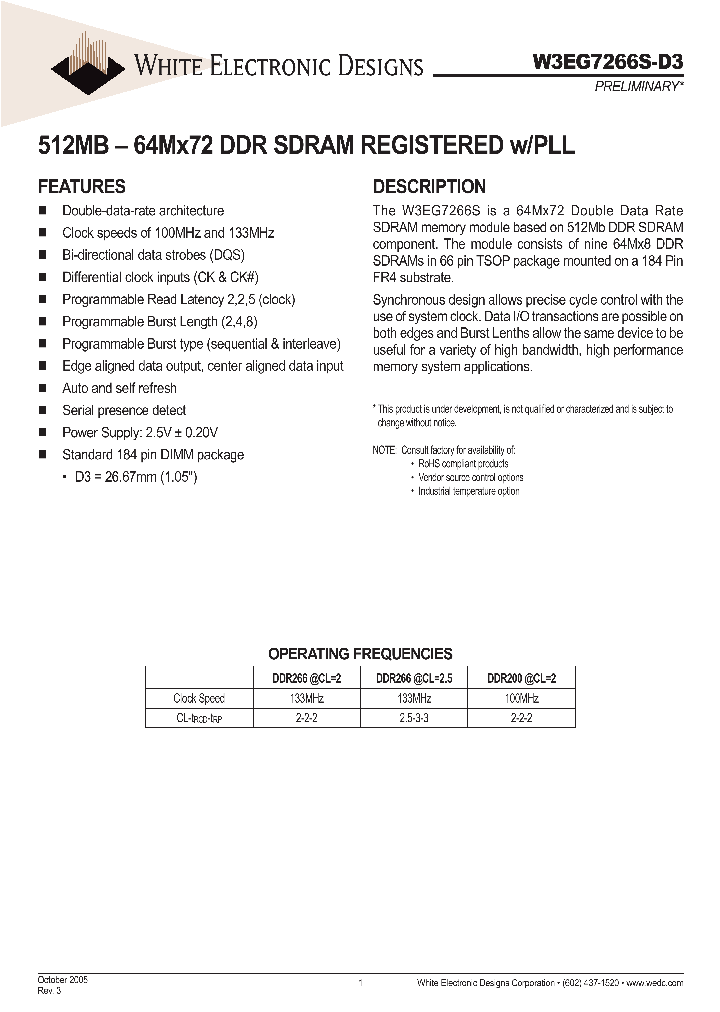 W3EG7266S262D3_652711.PDF Datasheet