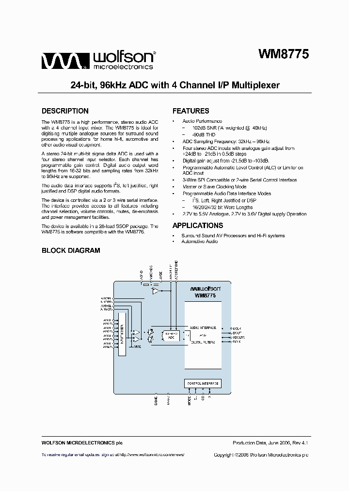 WM8775SEDSR_756070.PDF Datasheet