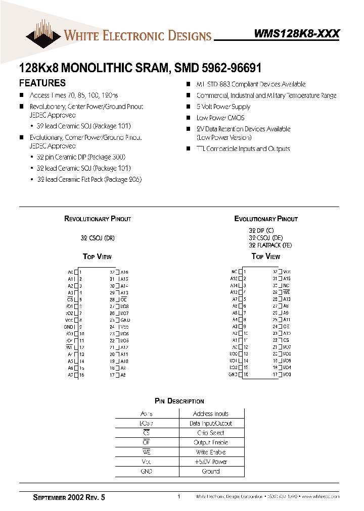 WMS128K8-85CM_675288.PDF Datasheet