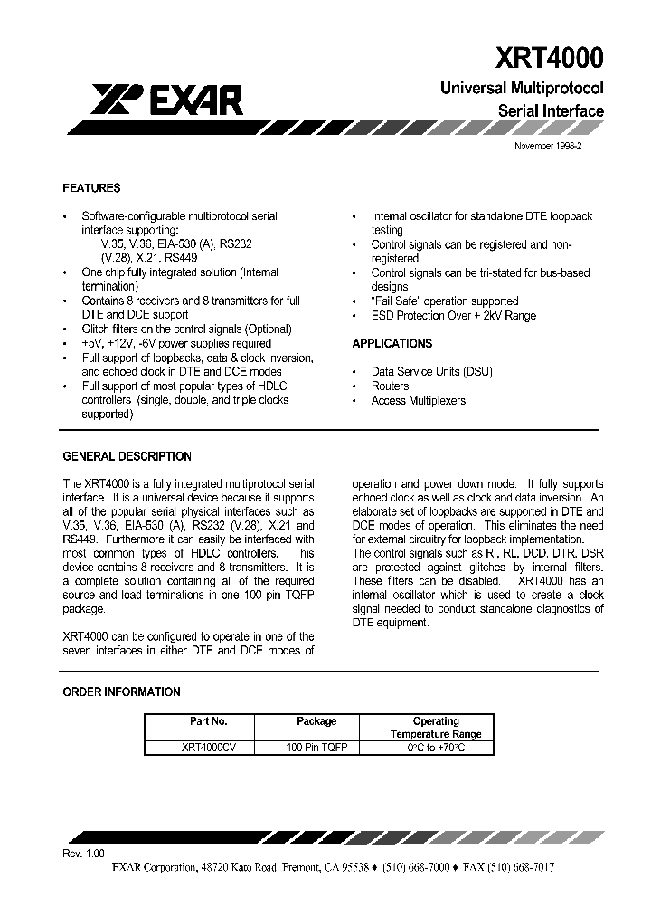 XRT4000CV_703241.PDF Datasheet