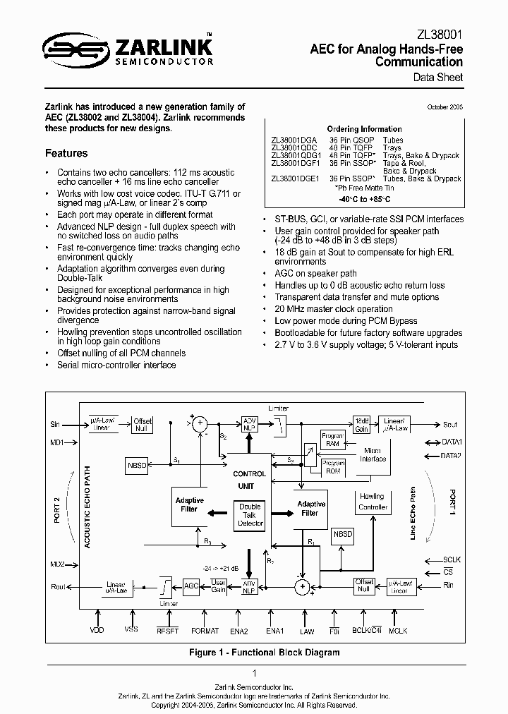 ZL38001DGA_736124.PDF Datasheet