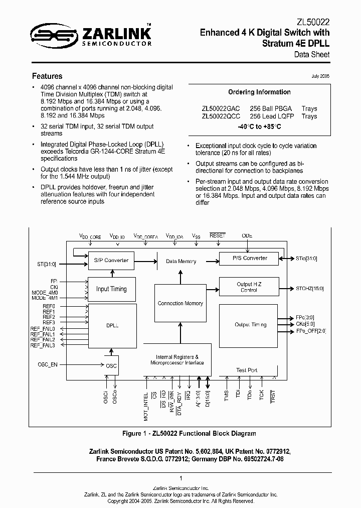 ZL50022GAC_736902.PDF Datasheet