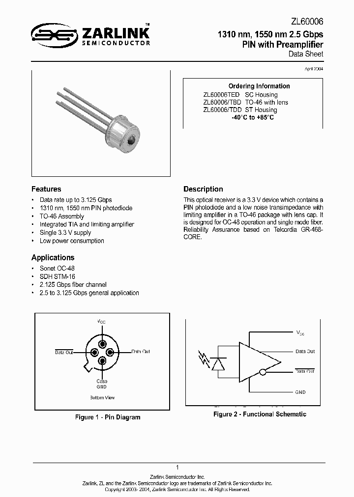 ZL60006TDD_737740.PDF Datasheet