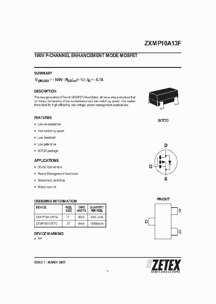 ZXMP10A13F_663640.PDF Datasheet