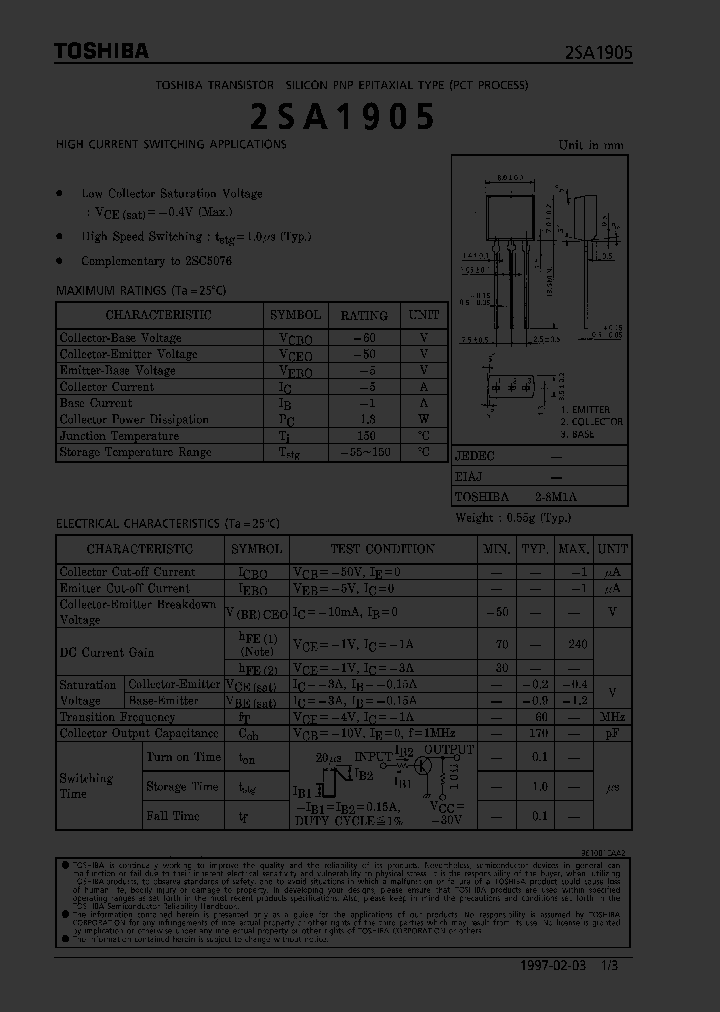 2SA1905_1022260.PDF Datasheet