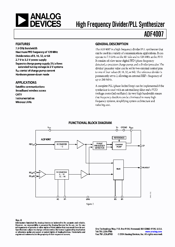 ADF4007_940683.PDF Datasheet