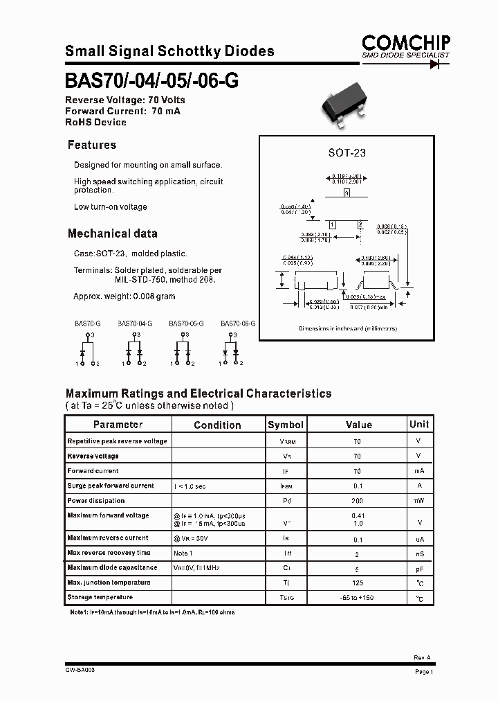 BAS7005_921952.PDF Datasheet