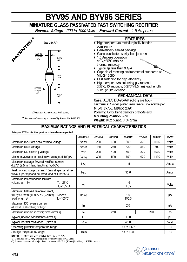 BYV95_823748.PDF Datasheet