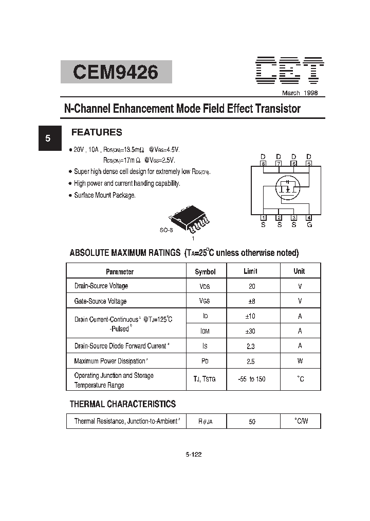 CEM9426_843246.PDF Datasheet