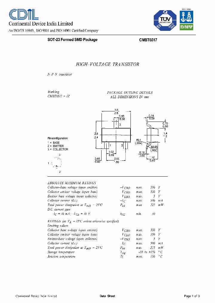 CMBT6517_633684.PDF Datasheet