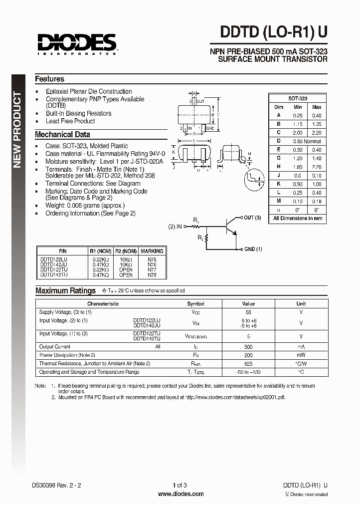 DDTD122LU_693443.PDF Datasheet